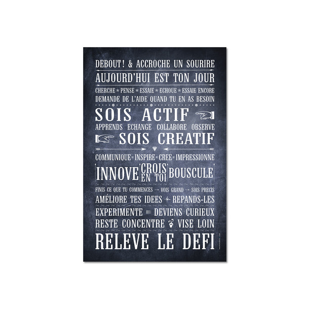 Sticker mural Relève le Défi - Chalkboard