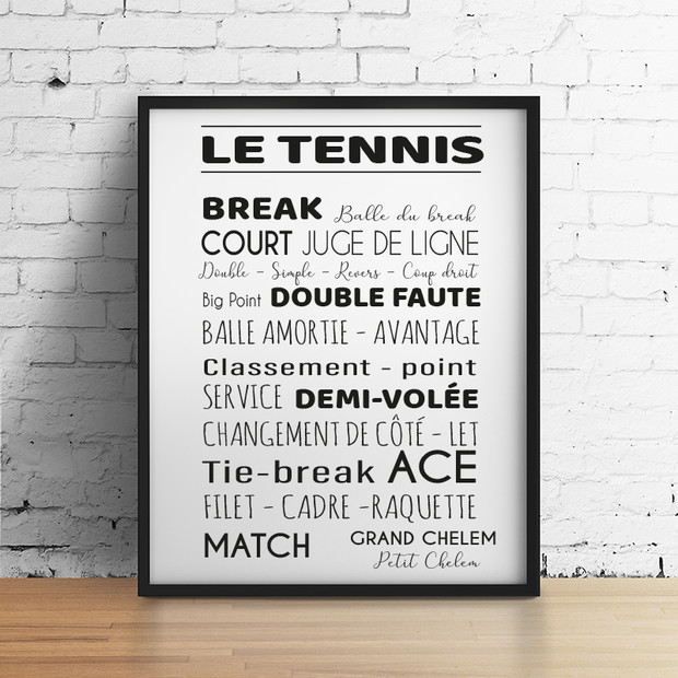 Affiche "Le tennis"