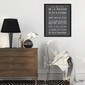 Les Règles de la Maison, fond carbone, affiche à encadrer, Mes Mots Déco
