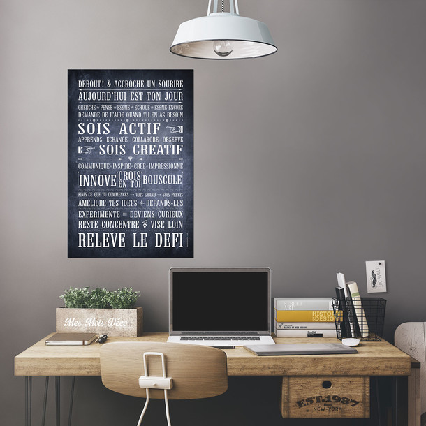 Sticker mural Relève le Défi - Chalkboard
