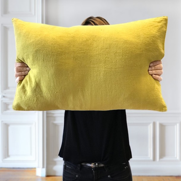 coussin 40*60 curry mes mots deco 