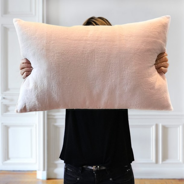 coussin 40*60 rose mes mots deco 