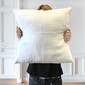 coussin blanc en lin lavé Mes Mots Déco