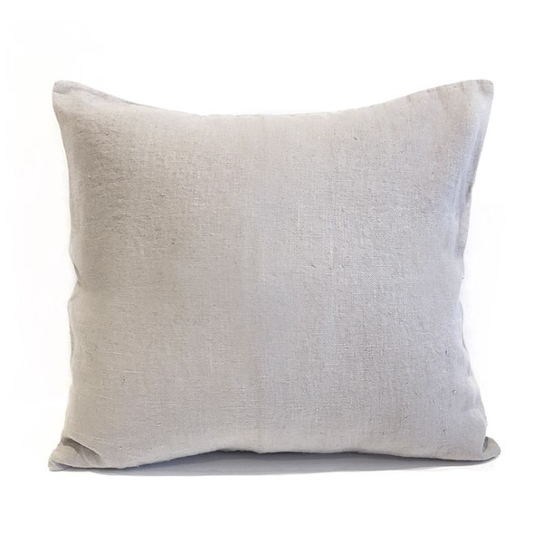 coussin gris galet 45*45 cm lin personnalisable Mes Mots Déco