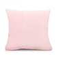 Coussin en lin lavé, teinte Rose poudré, uni, Mes Mots Déco