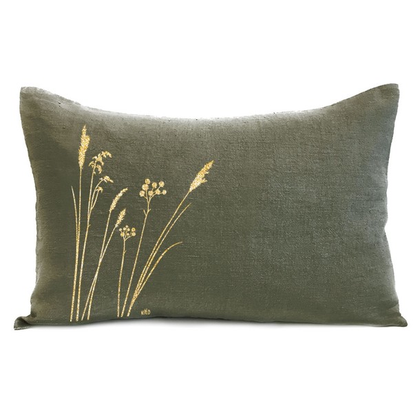 Coussin en lin motif Pampa, Mes Mots Déco