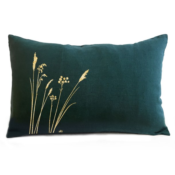 Coussin en lin motif Pampa, Mes Mots Déco