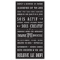 Relève le Défi, fond noir, tableau canvas décoratif, Mes Mots Déco