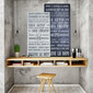 Relève le Défi! Tableau canvas décoratif - fond effet béton, Mes Mots Déco