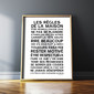 Les Règles de la Maison - fond blanc - filigrane cèdre gris, poster à encadrer, Mes Mots Déco