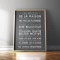 Les Règles de la Maison, fond carbone, affiche à encadrer, Mes Mots Déco
