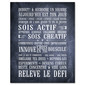Relève le Défi, fond chalkboard, affiche à encadrer, Mes Mots Déco
