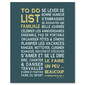 To Do List de la famille, fond bleu pétrole, affiche à encadrer, Mes Mots Déco