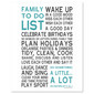 To Do List Familiar, fond blanc, affiche à encadrer, version anglaise, Mes Mots Déco