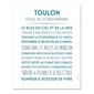 Carte décorative "Toulon", Mes Mots Déco