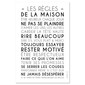 Les Règles de la Maison, fond blanc, sticker mural, Mes Mots Déco
