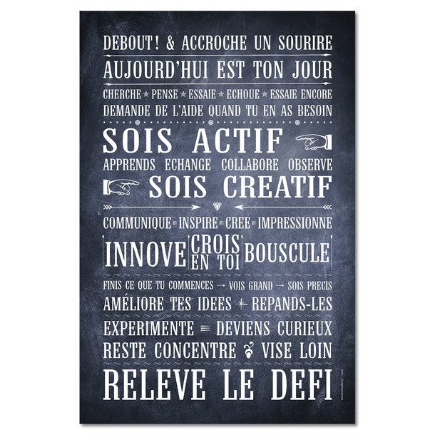 Sticker mural Relève le Défi - Chalkboard