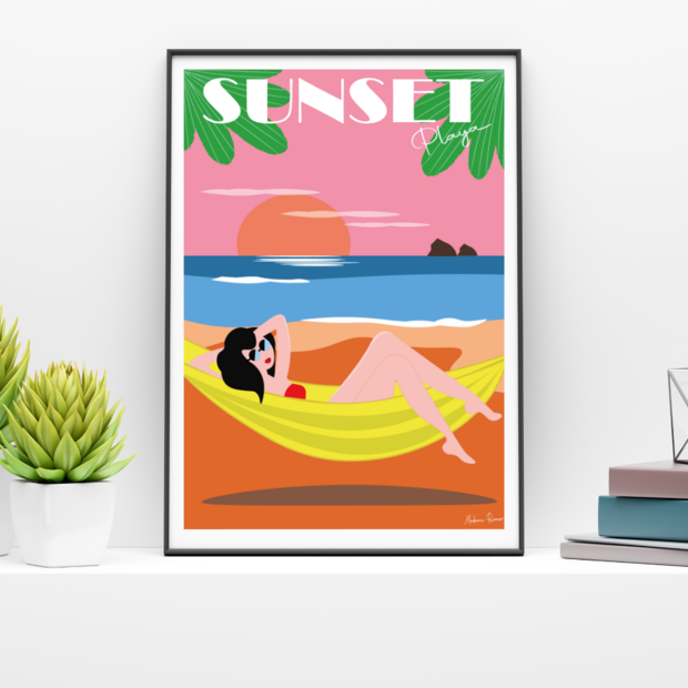 Affiche "Sunset Playa"