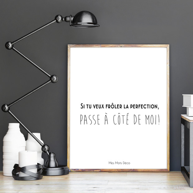 Affiche humour perfection